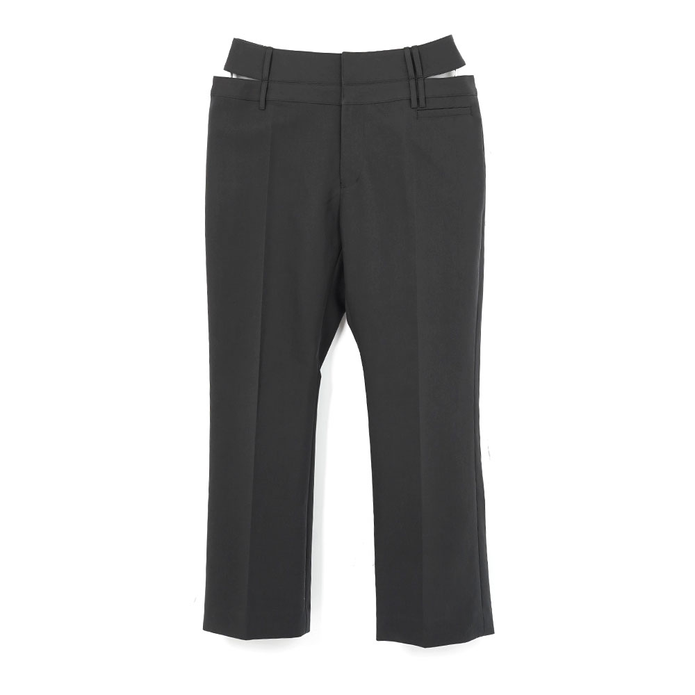 KNIFE CUT PANTS CHARCOAL GRAY