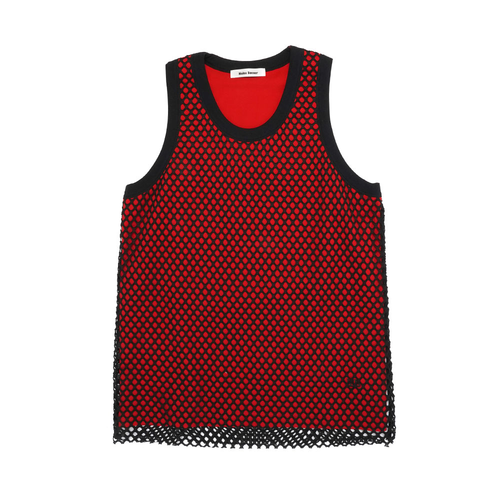 RECORD TANK TOP BLACK/RED