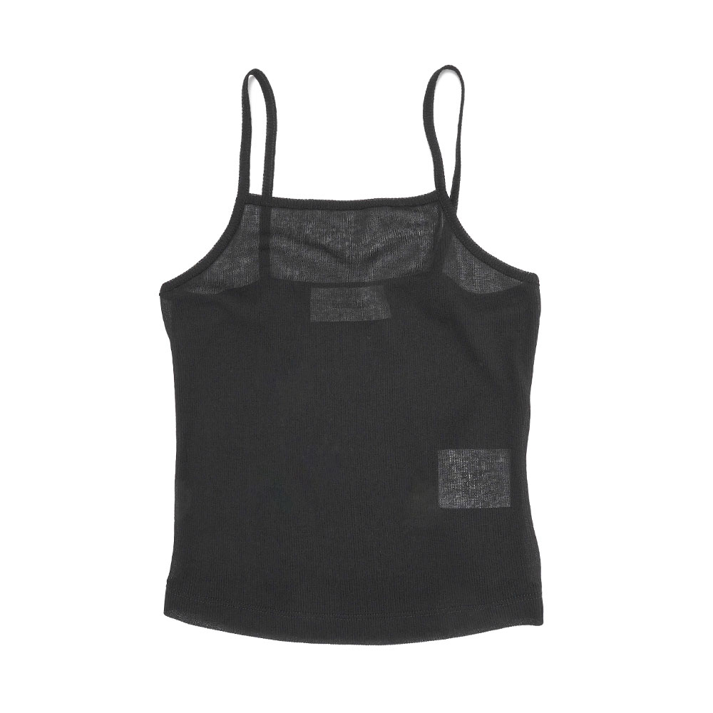SHEER RIB CAMISOLE BLACK