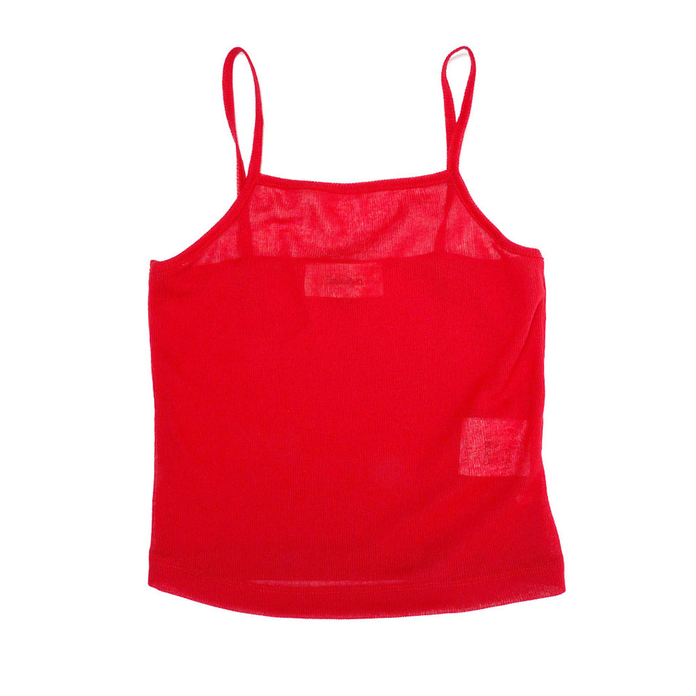 SHEER RIB CAMISOLE RED