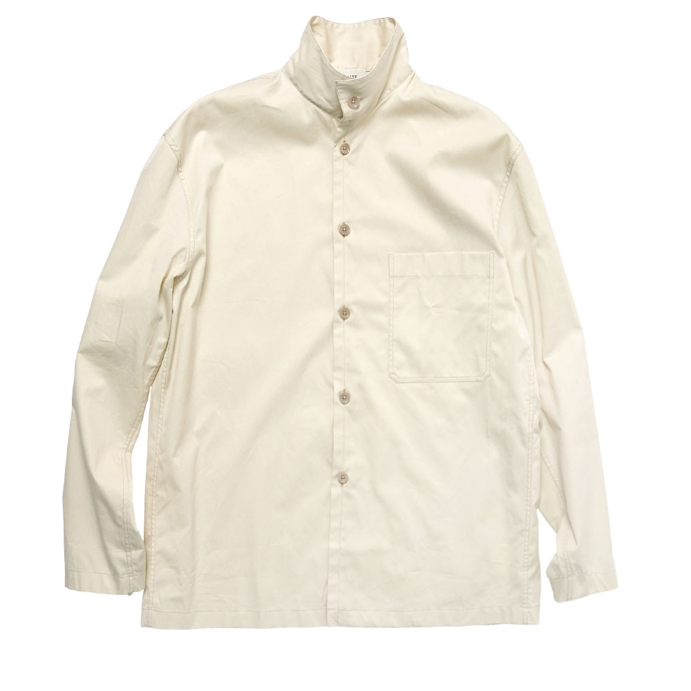 STAND COLLAR SHIRT CREAMY WHITE _