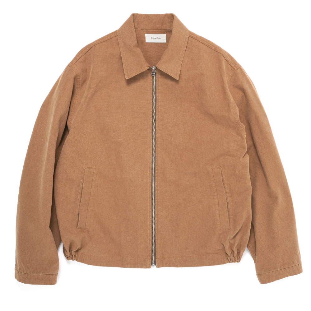 COTTON NIDOM ZIP BLOUSON CAMEL