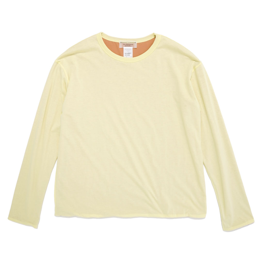REVERSIBLE LONG SLEEVE LEMON YELLOW CLAY BROWN
