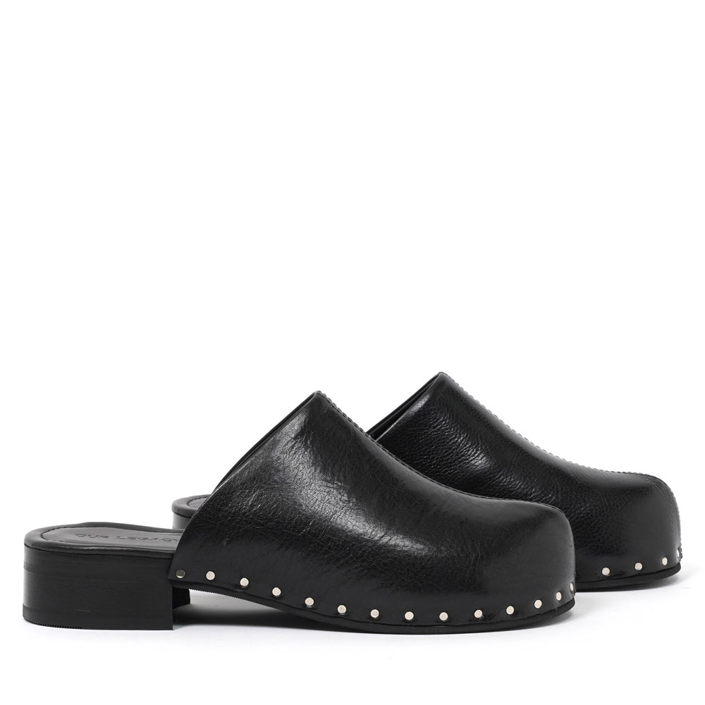 NAOTO CLOG BLACK SUPPLE COW HIDE