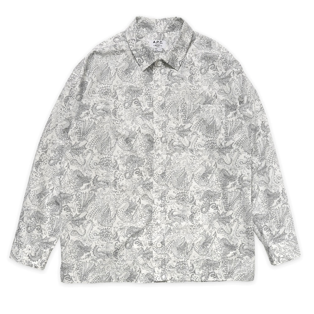 A.P.C×LIBERTY LONDON ELIAS SHIRT WHITE