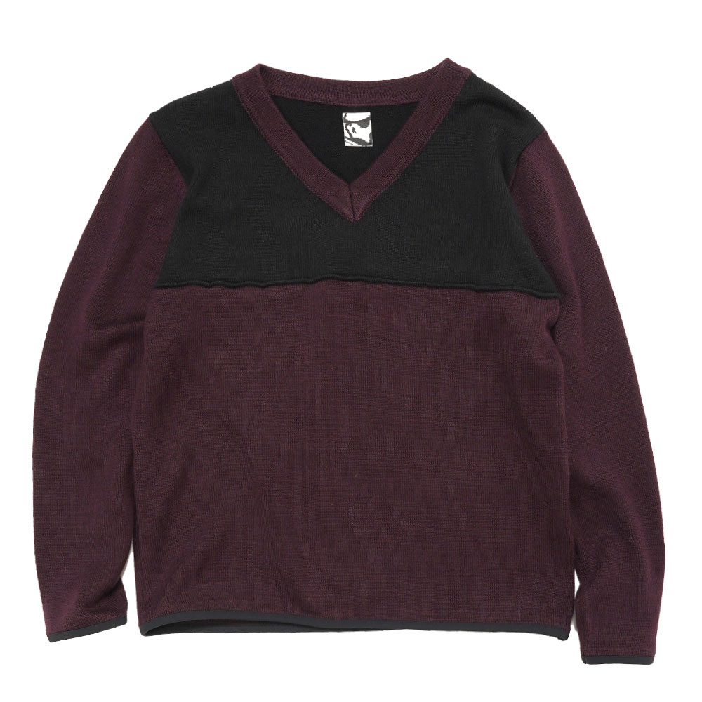 GUARDIA V NECK SWETER BERRY