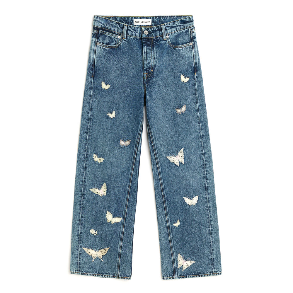 TREBLE CUT INDIGO BUTTERFLY