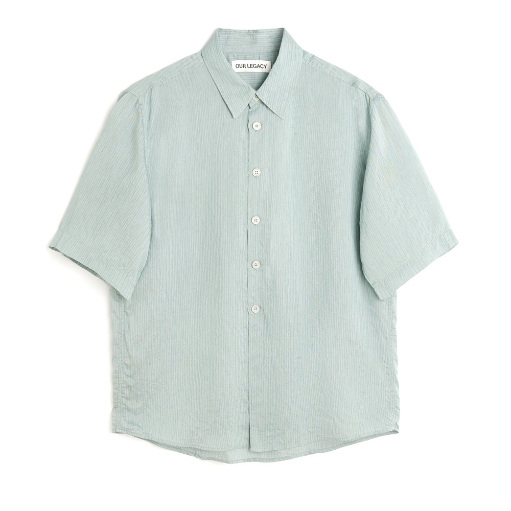 BEYOND SHIRT SHORTSLEEVE GEO STRIPE CEREMONIAL VISCOSE