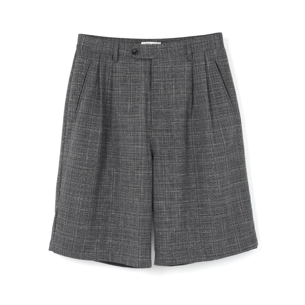 ROY PLEATED SHORTS ANTHRACITE MARL