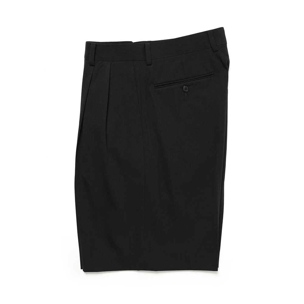 LIGHT WOOL MAX GABARZINE SHORTS TOP BLACK