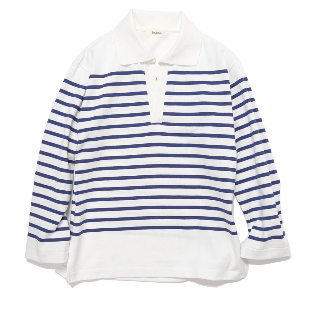 BASQUE BORDER SKIPPER L/S WHITE