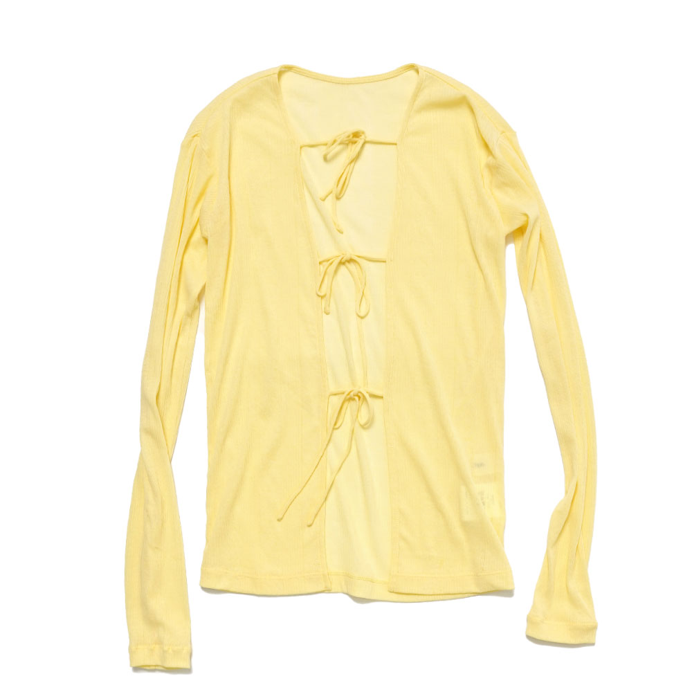SHEER RIB CARDIGAN YELLOW