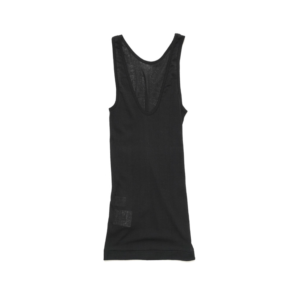 SHEER RIB TANKTOP BLACK