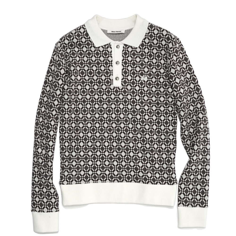SELASSIE TOP IVORY AND DARK BROWN _