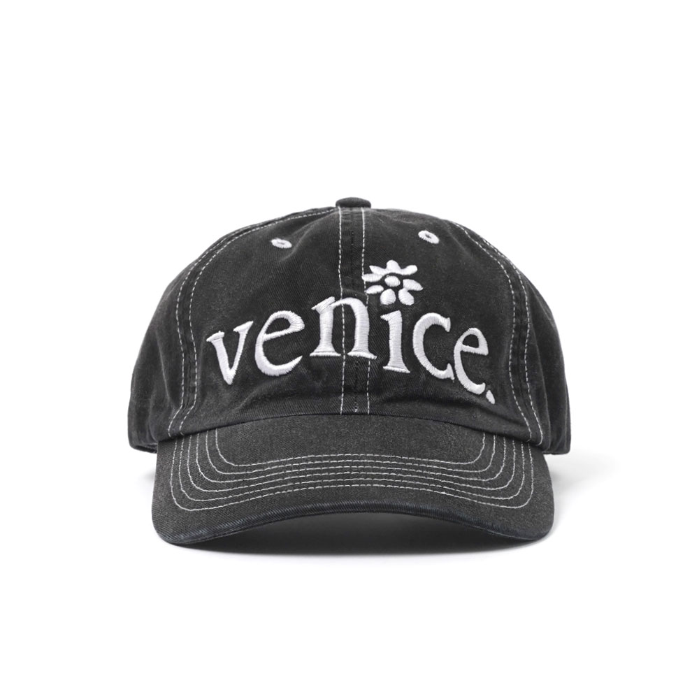 VENICE EMBROIDERED CAP BLACK