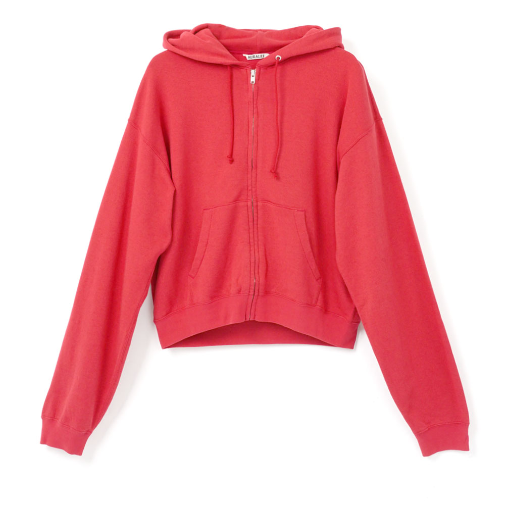 HIGH TWIST LIGHT SWEAT ZIP PARKA A26SP01MU RED