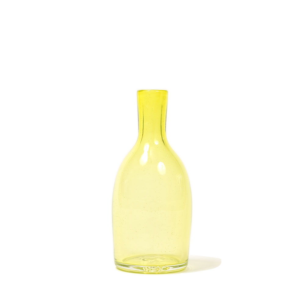 YELLOW FLOWER BASE BOTTLE MADE by STUDIO PREPA