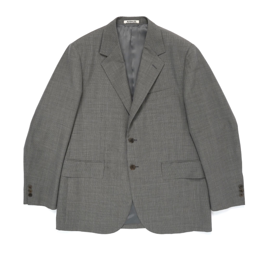 TROPICAL WOOL KID MOHAIR JACKET GREY CHECK A25SJ01WM