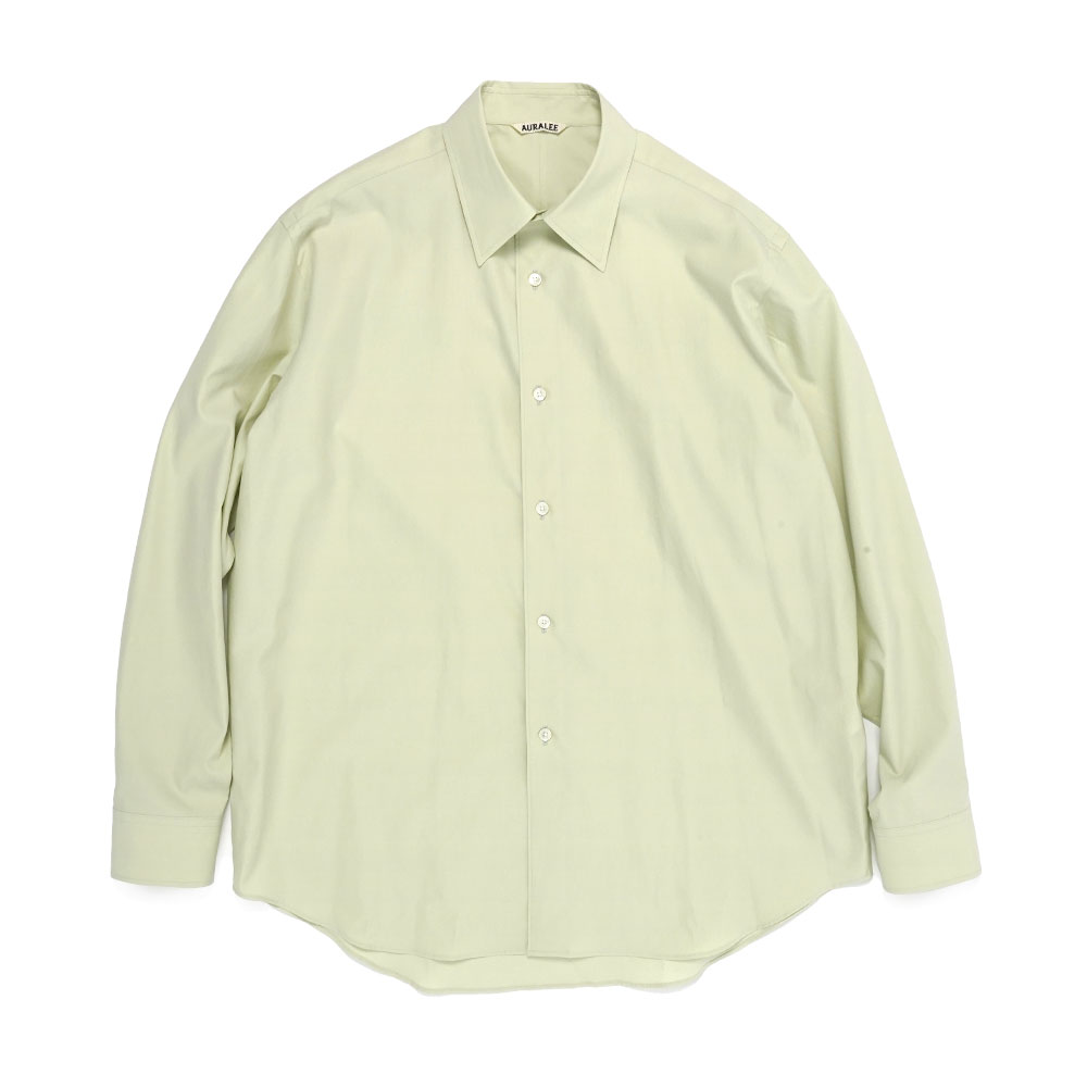 WASHED	FINX TWILL SHIRT LIGHT GREEN A25SS01TN