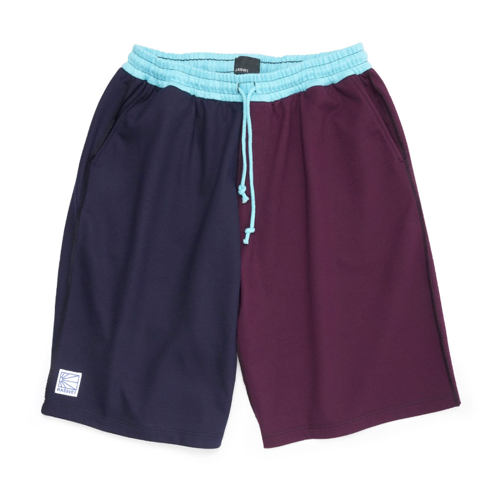 MIX SWEAT SHORTS NAVY _