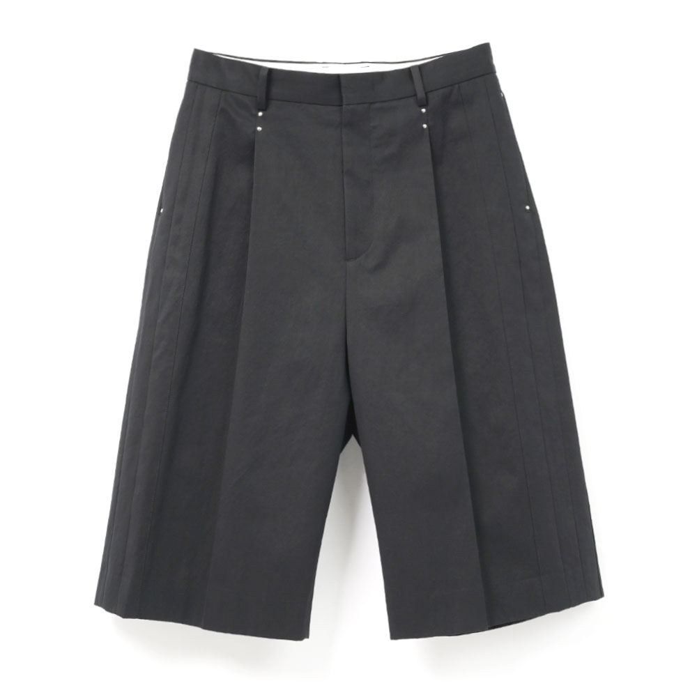HIGH COUNT GABA/TAILORED SHORTS BLACK (MEN)