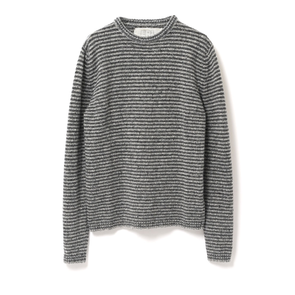 THIN WOOL CREWNECK SWEATER DARK GREY