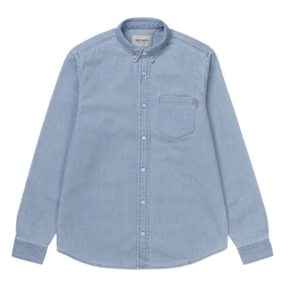 L/S CIVIL SHIRT BLUE BLEACHED