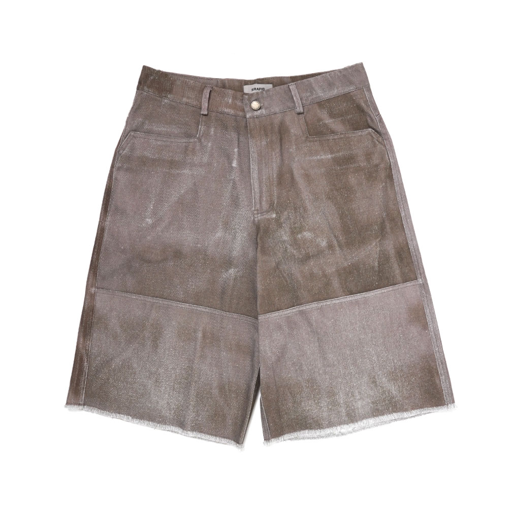 BEIGE PRINTED JEANS WIDE SAILOR SHORTS PRINT