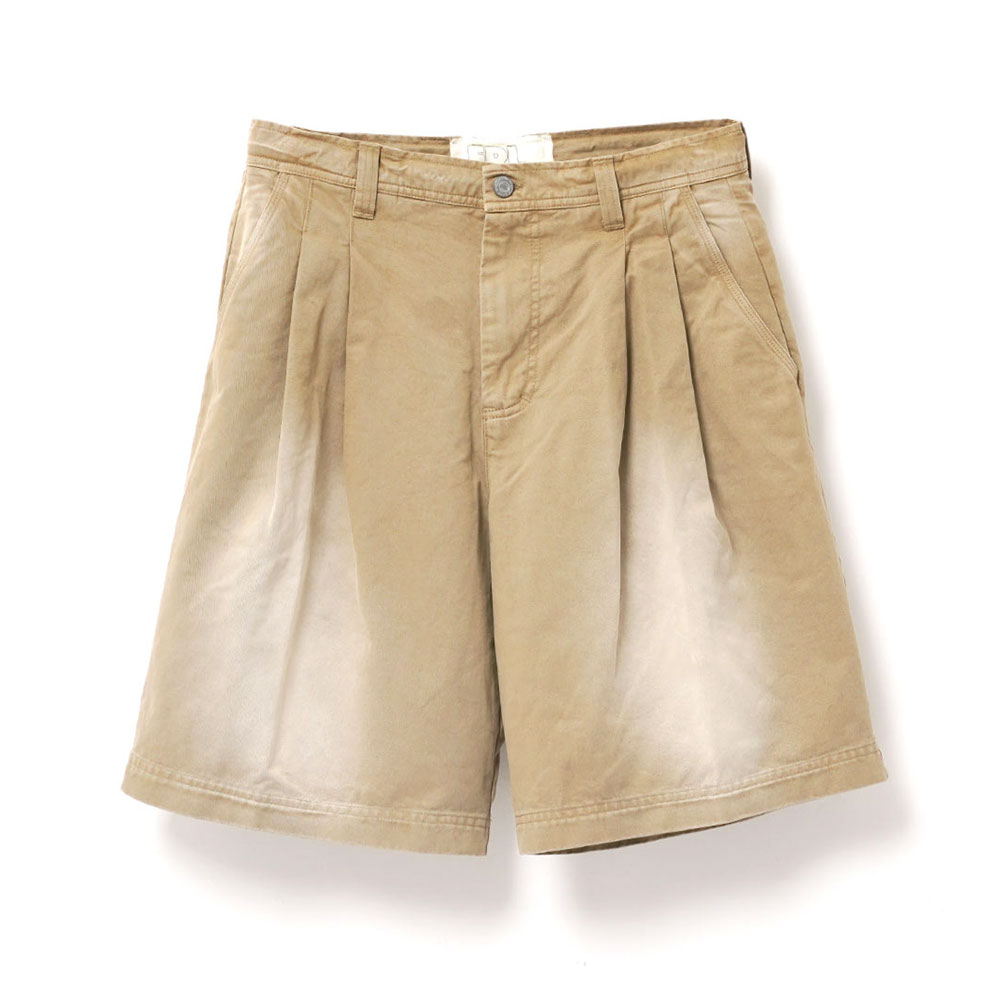 PLEATED CHINO SHORTS BEIGE
