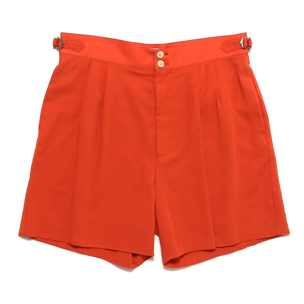 SHUTTLE GEORGETTE CLOTH DOUBLE SHORTS RED ORANGE