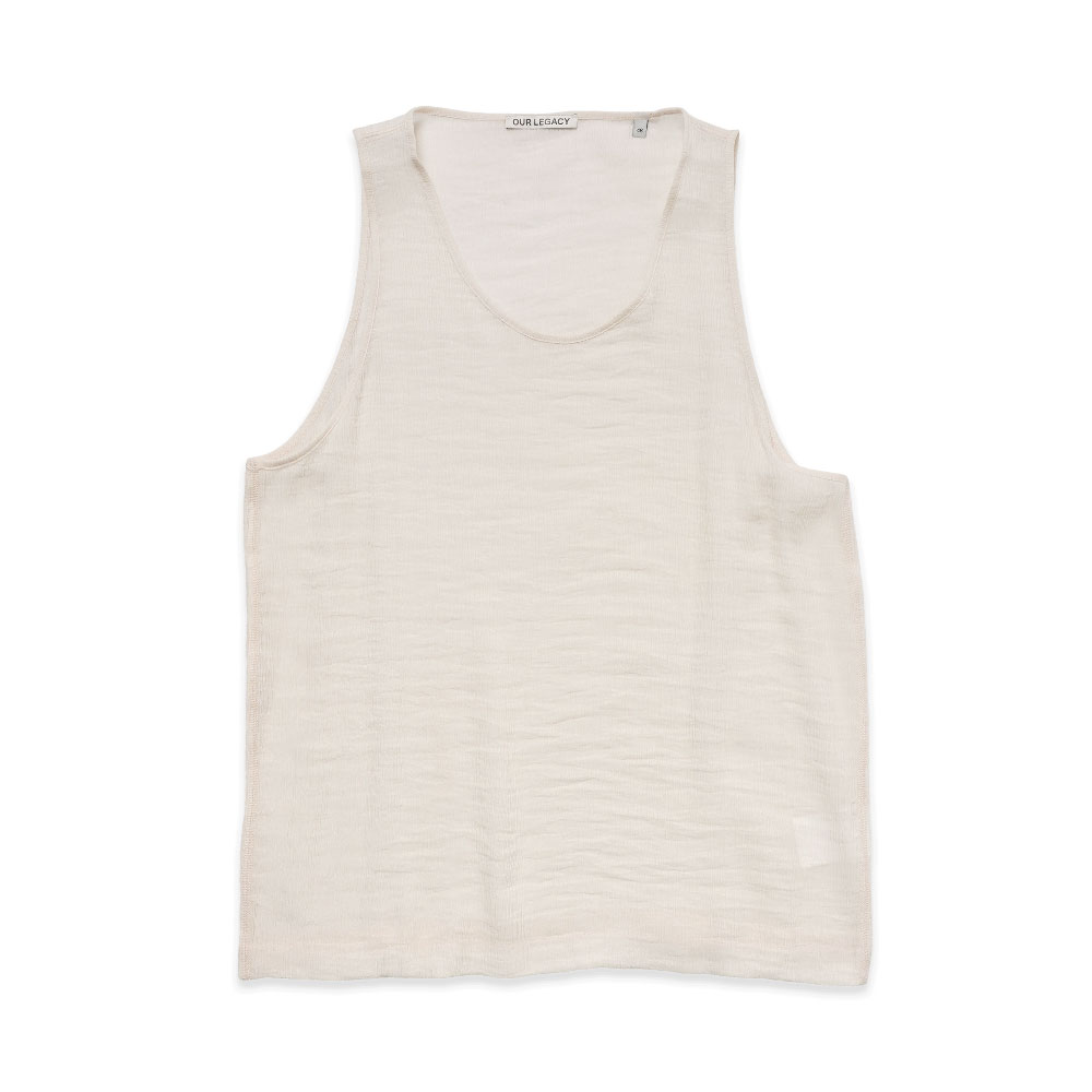 SINGLET ALMOND MILK RUFFLE VISCOSE
