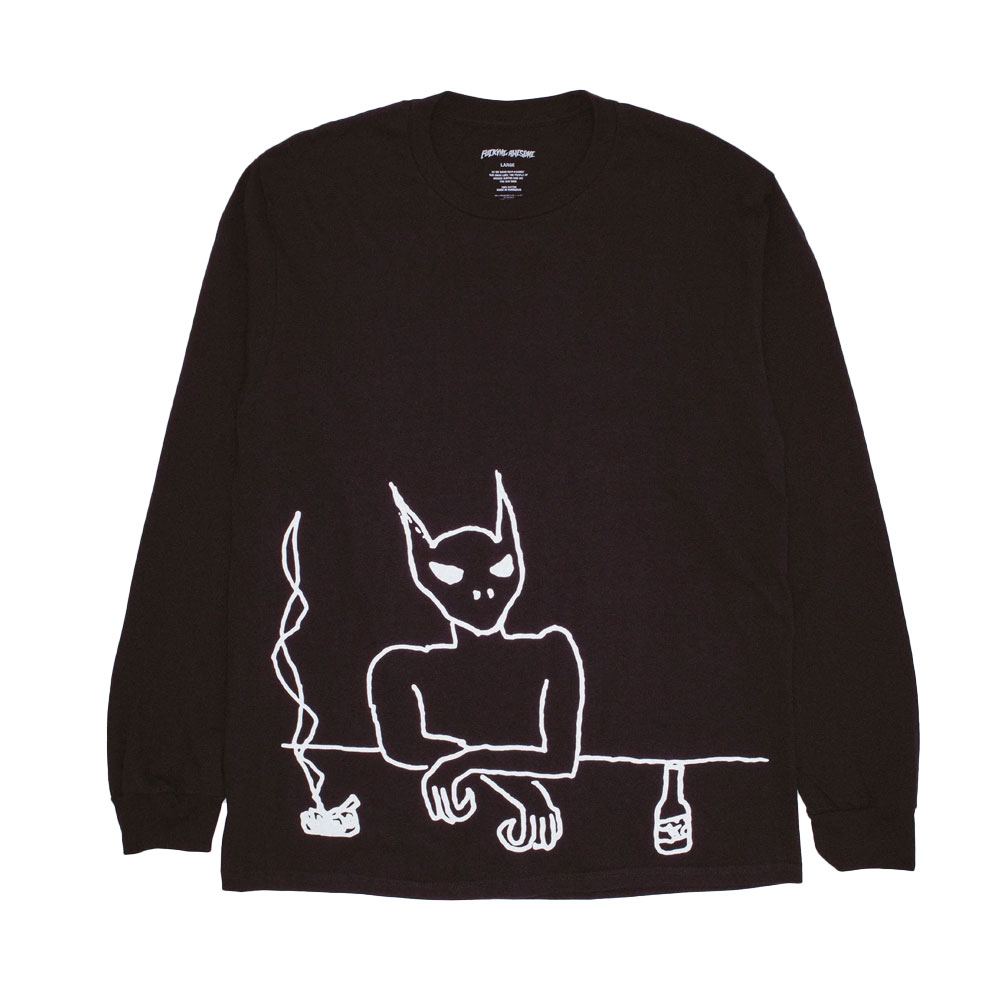 DRUNK ALIEN LONG SLEEVE TEE BLACK