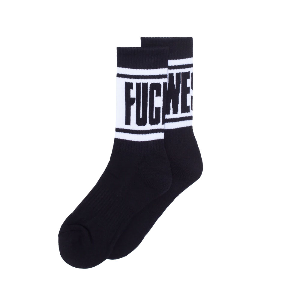 BIG STRIPE SOCKS BLACK/WHITE