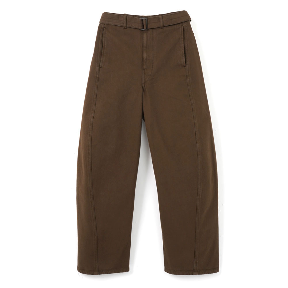 TWISTED BELTED PANTS CACAO
