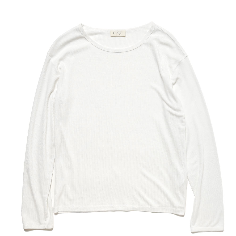 DIAS CARTAS RIBBED LONG SLEEVE WHITE