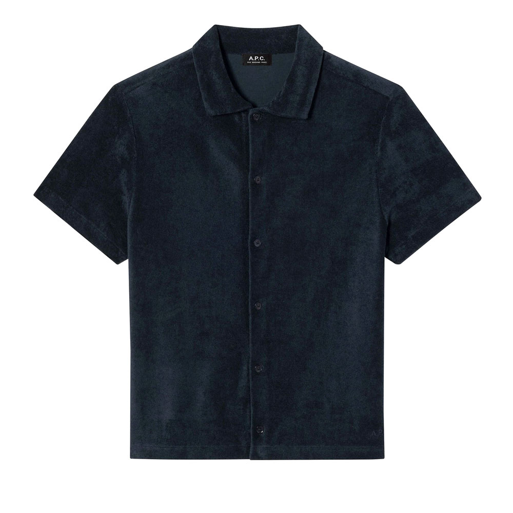 NICOLO TERRY FLEECE SHIRT DARK NAVY