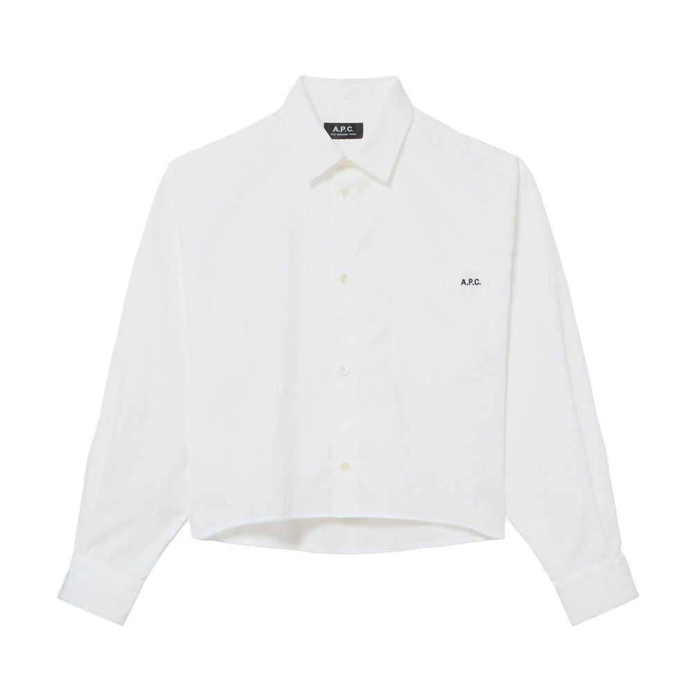 SARAH POPLINE LS SHIRT WHITE