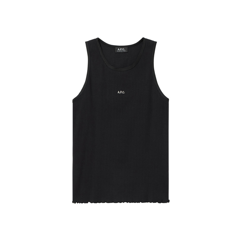A.P.C. LOGO TANKTOP BLACK