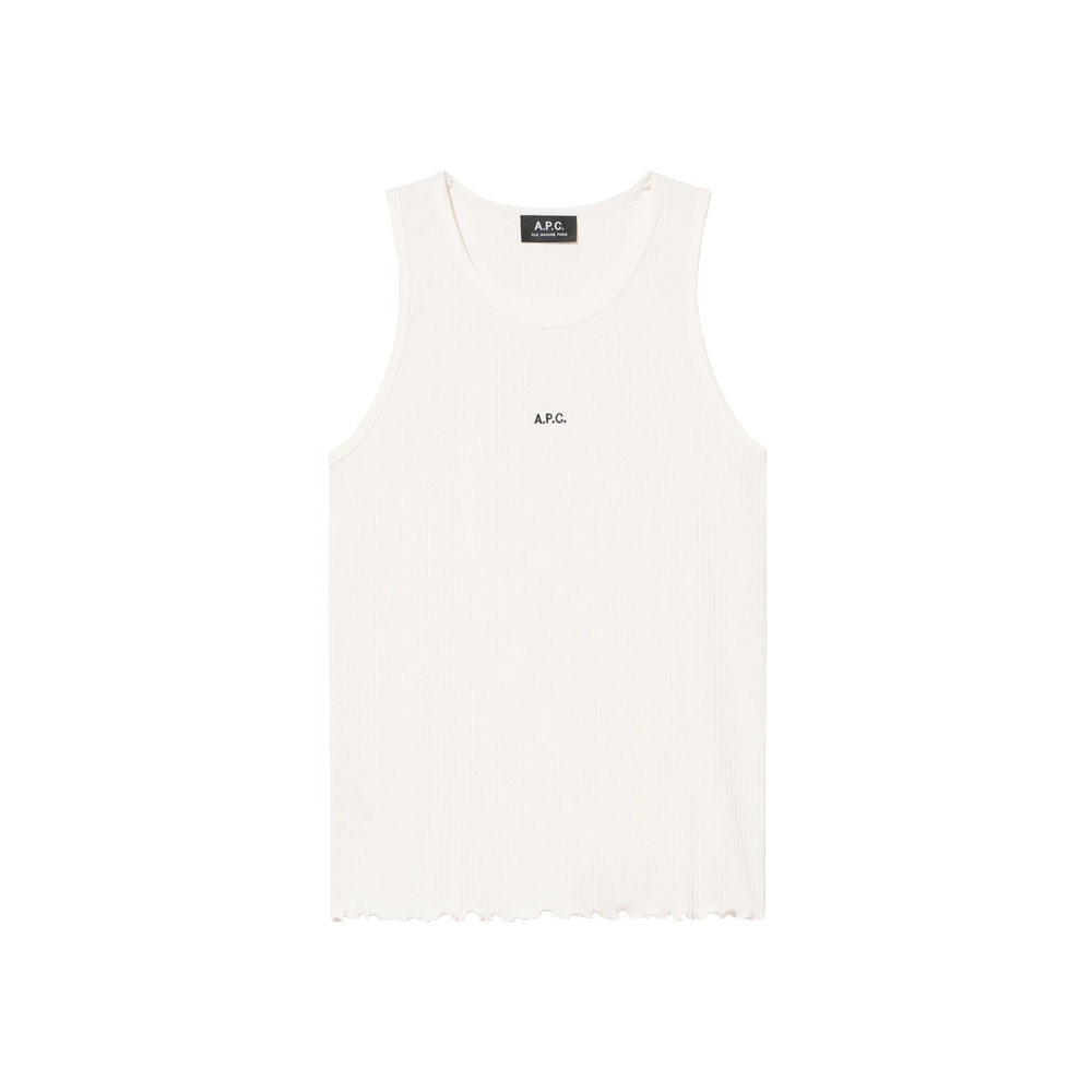 A.P.C. LOGO TANKTOP WHITE