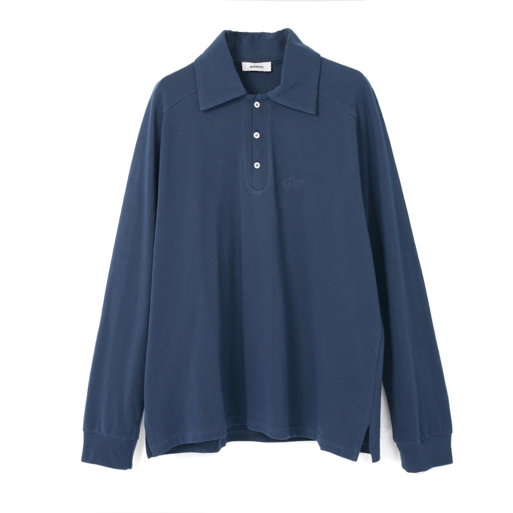 LONGSLEEVE SAILOR POLO TOP MARINE BLUE