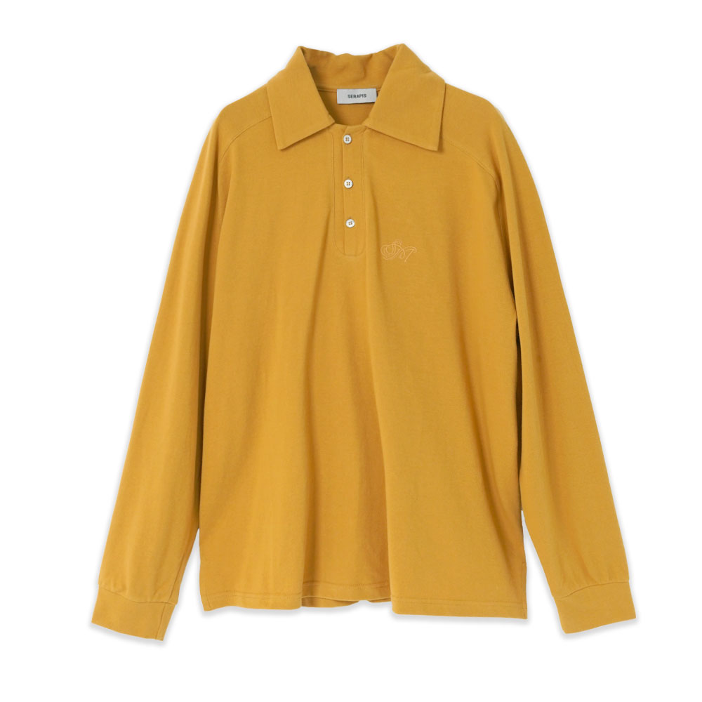 LONGSLEEVE SAILOR POLO TOP OCHRE