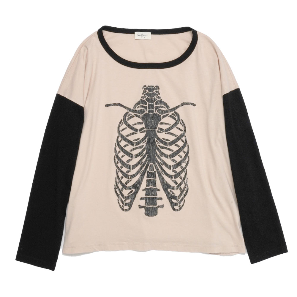 SHRINE B-BALL TEE BEIGE/BLACK