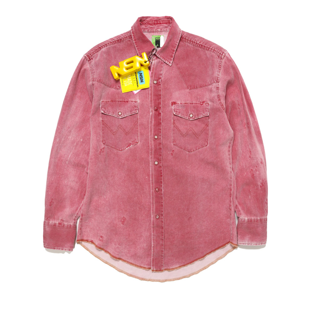 WESTERN SHIRT NEON ROSSO