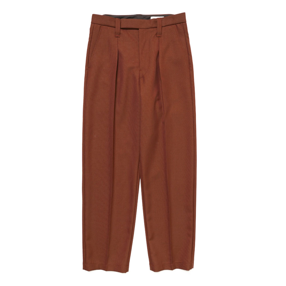 ONE PLEAT PANTS CHERRY MAHOGANY _