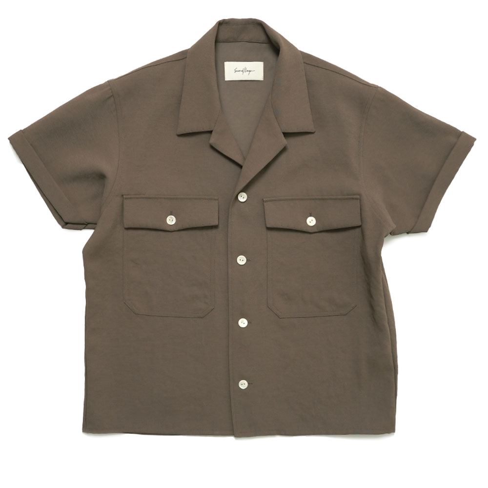 CROPPED OPEN S/S SHIRT KHAKI