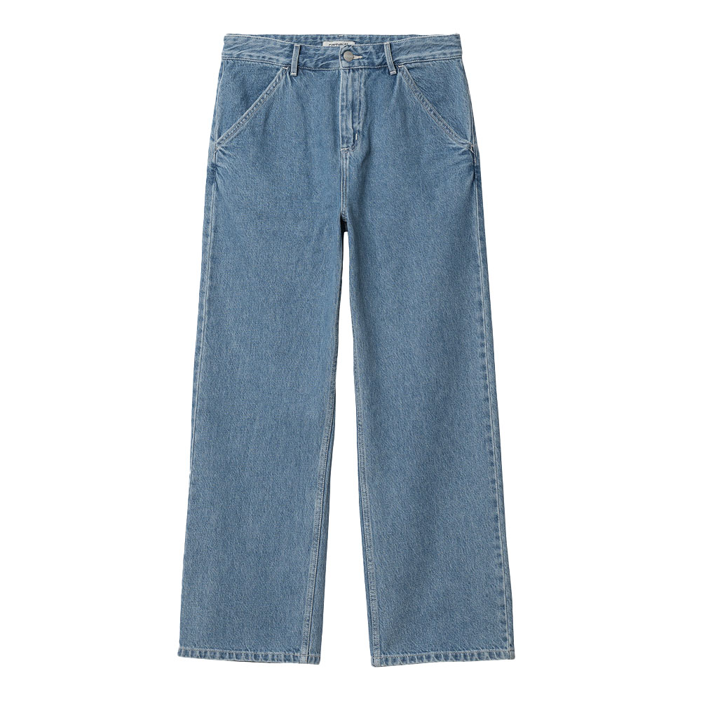 W SIMPLE PANT BLUE HEAVY STONE WASH