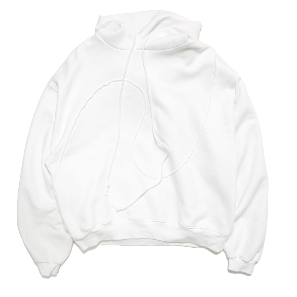 UNISEX WAVE HOODIE KNIT ERL04T024 OPTIC WHITE