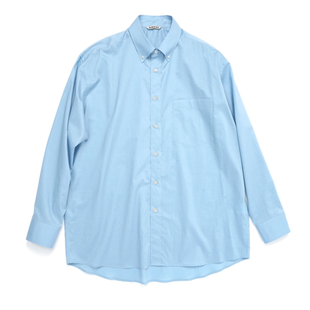 WASHED FINX TYPEWRITER BUTTON DOWN SHIRT LIGHT BLUE A25SS02TL