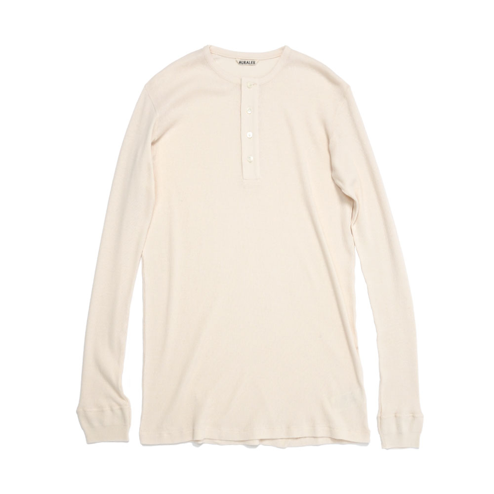 ORGANIC SOFT RIB HENLY NECK P/O IVORY A25SP01OT