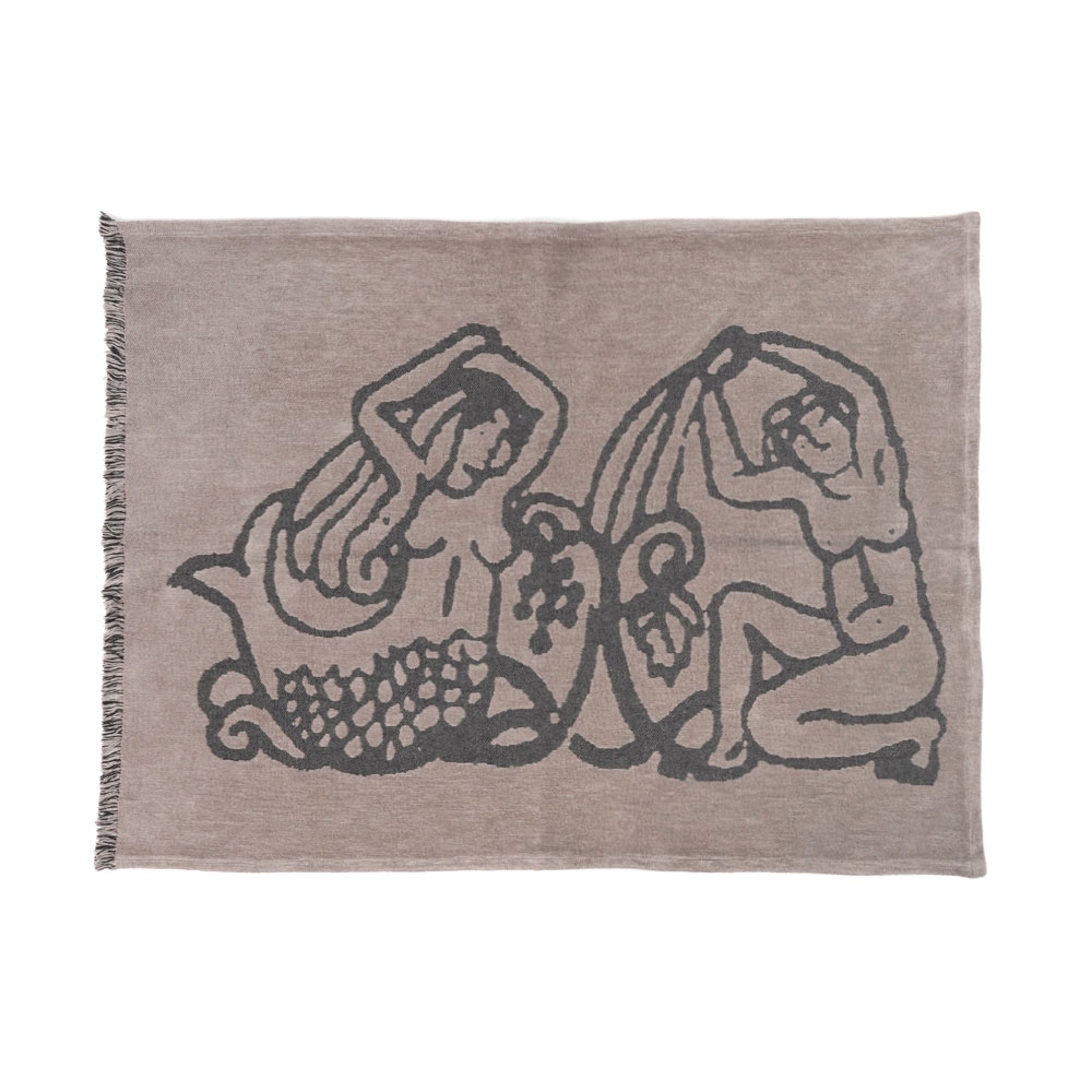 SEA CREATURES BATHMAT BLACK/WHITE